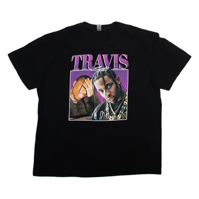 GILDAN Travis Scott Mens Band T-Shirt Black USA 2XL