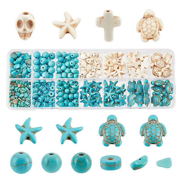 14 Styles Synthetic Turquoise Beads Strands
