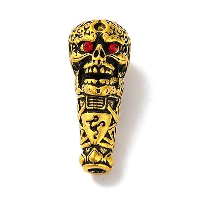 Rack Plating Tibetan Style Alloy 3 Hole Guru Beads