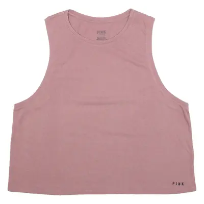 VICTORIA'S SECRET PINK Womens Vest Maroon Sleeveless V-Neck S