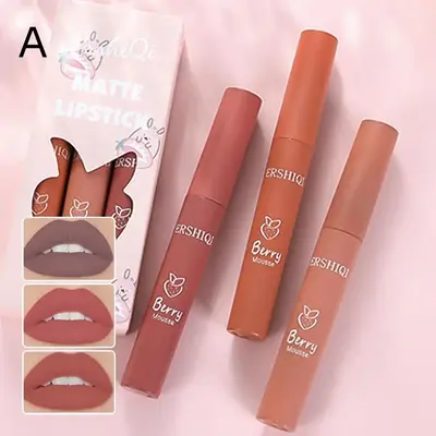Long-lasting Matte Lipstick, Easy Coloring Lip Gloss for All Occasions Lip Makeup, Glossy Cosmetic Accessories, Hydrating Mus...