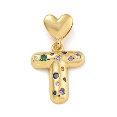 Brass Micro Pave Colorful Cubic Zirconia Pendants