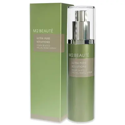 M2 beauté Pearl & Gold Ultra Pure Solutions Facial Nano Spray - Brightening Face Serum - 75 ml