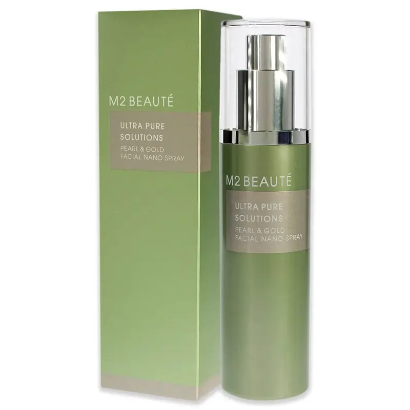 M2 beauté Pearl & Gold Ultra Pure Solutions Facial Nano Spray - Brightening Face Serum - 75 ml