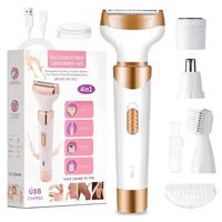 4 in 1 Electric Shaver, 1 Set Portable Hair Removal Machine, Cordless Hair Trimmer for Women, Men, Girls, Epilator Hair Remov...