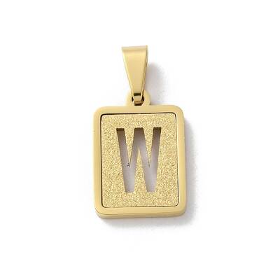 304 Stainless Steel Alphabet Pendants