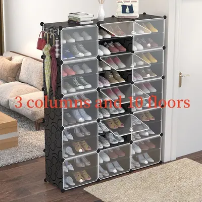 Multi-layer combination storage shoe rack | style: 3 row and 10 floors