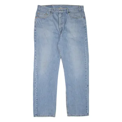LEVI'S 505 Jeans Mens Blue Regular Straight 90s Stone Wash W38 L32