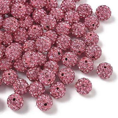 Polymer Clay Rhinestone Beads