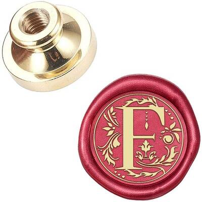CRASPIRE Wax Seal Stamp Head Letter F Removable Sealing Brass Stamp Head for Creative Gift Envelopes Invitations Cards Decora...