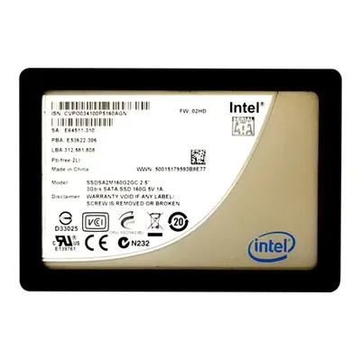 Intel SSDSA2M160G2GC | X25-M 160GB Multi-Level Cell SATA 3Gb/s 2.5-Inch Solid State Drive