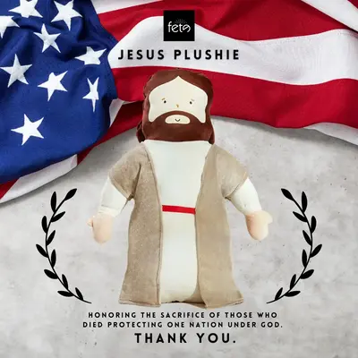 Jesus Plushie, 21 inch White, peluche de jesus, memorial day gift