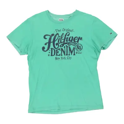 Hilfiger Denim Graphic T-Shirt - Medium Green Cotton