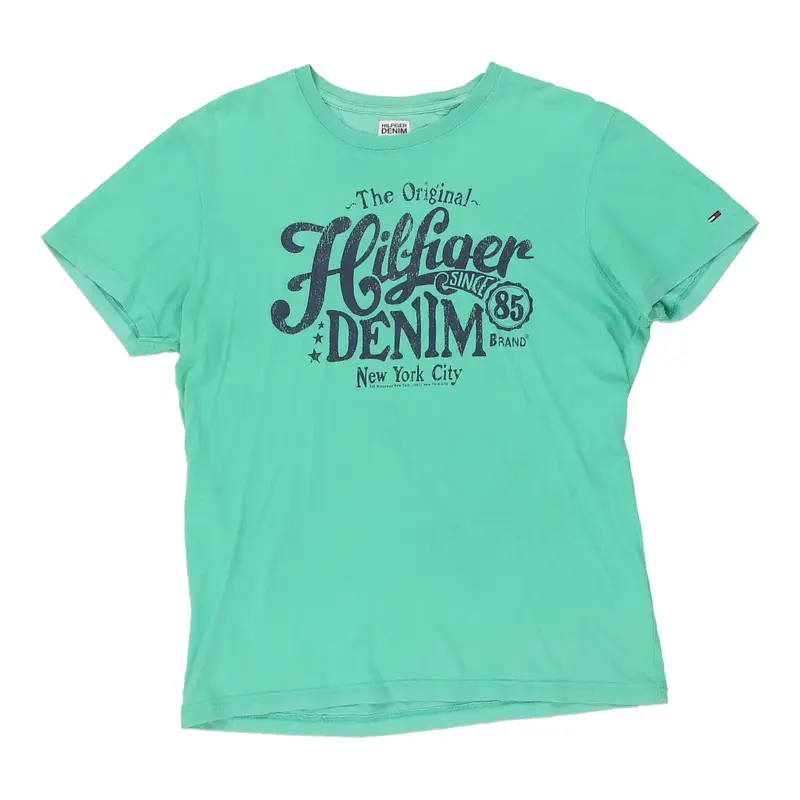 Hilfiger Denim Graphic T-Shirt - Medium Green Cotton