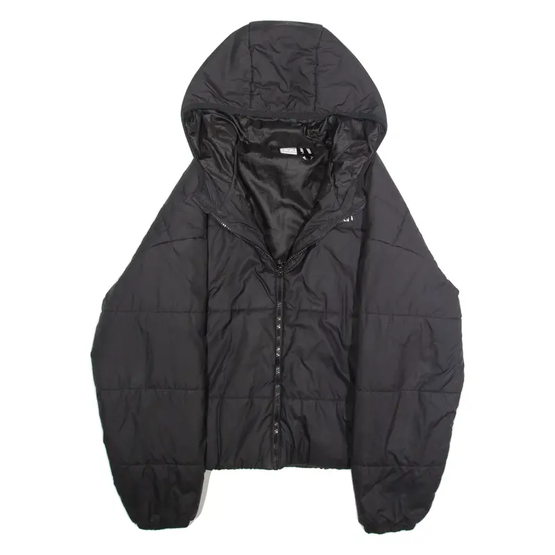 PUMA Womens Puffer Jacket Black Hooded M