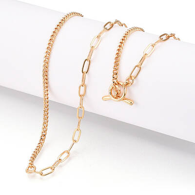 Brass Twist Chain & Paperclip Chain Necklaces