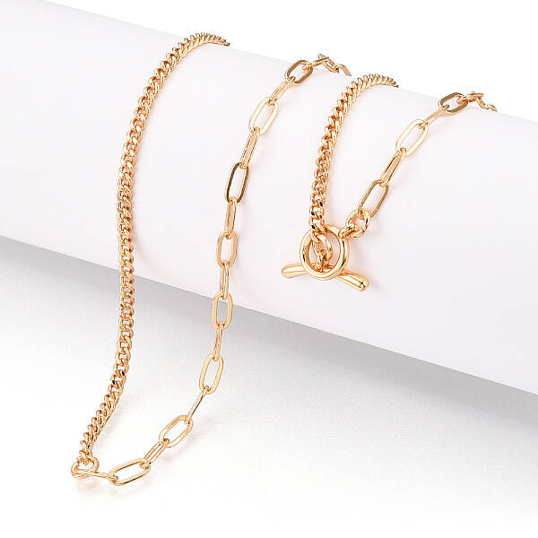 Brass Twist Chain & Paperclip Chain Necklaces
