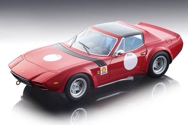 Ferrari 365 GTB/4 Michelotti Shell Press Version Red with Black Roof 1975 Team NART Mythos Series Limited Edition to 150 piec...