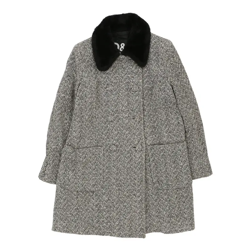 Dolce & Gabbana Trench Coat - Large Grey Wool Blend | Size: large