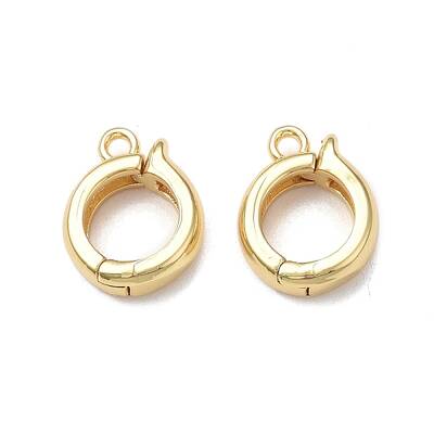 Rack Plating Brass Fold Over Clasps