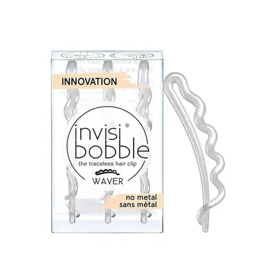 InvisiBobble, hair clip, clear, 3 pieces