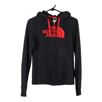 The North Face Spellout Hoodie - Small Black Cotton Blend