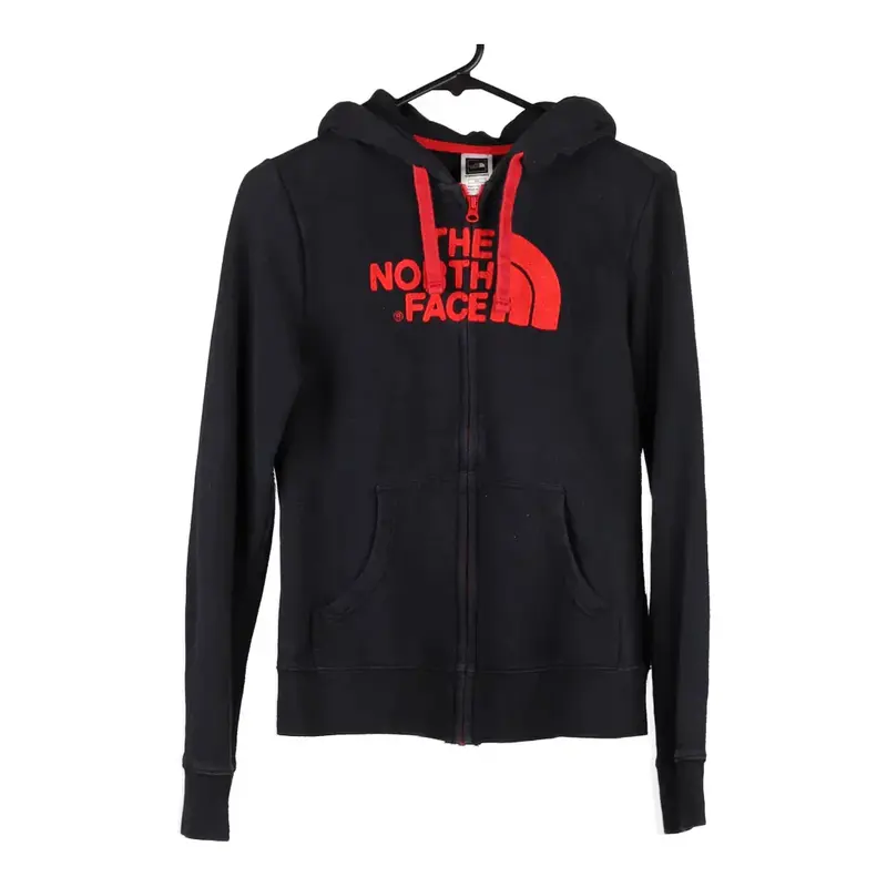 The North Face Spellout Hoodie - Small Black Cotton Blend