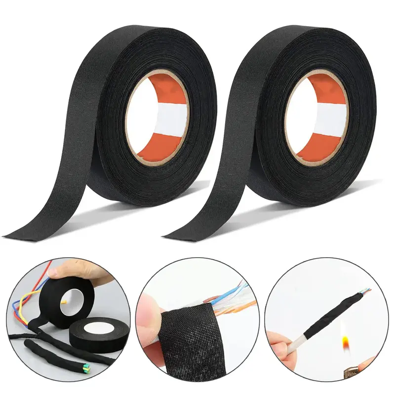 [Buy 1 Get 1]Wire Harness Automotive Cloth Tape,High Temperature Resistance Flame Retardant Waterproof Insulation Tape,Adhesi...