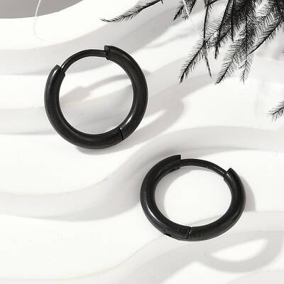 202 Stainless Steel Huggie Hoop Earrings