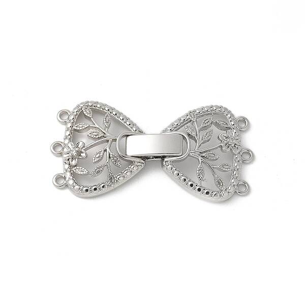 Brass Micro Pave Cubic Zirconia Fold Over Clasps