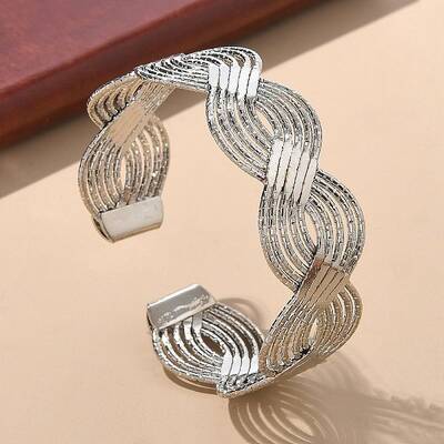 Electrophoresis Iron Cuff Bangles for Women