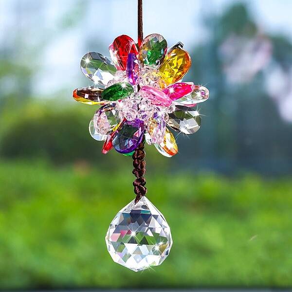 Glass Flower Pendant Decorations