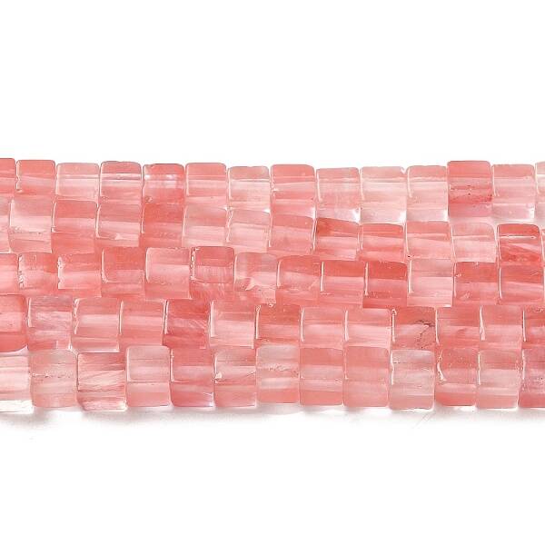 Cherry Quartz Glass Beads Strands