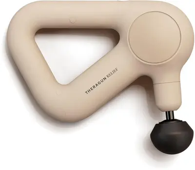Therabody Theragun Relief sand-colored massage tool