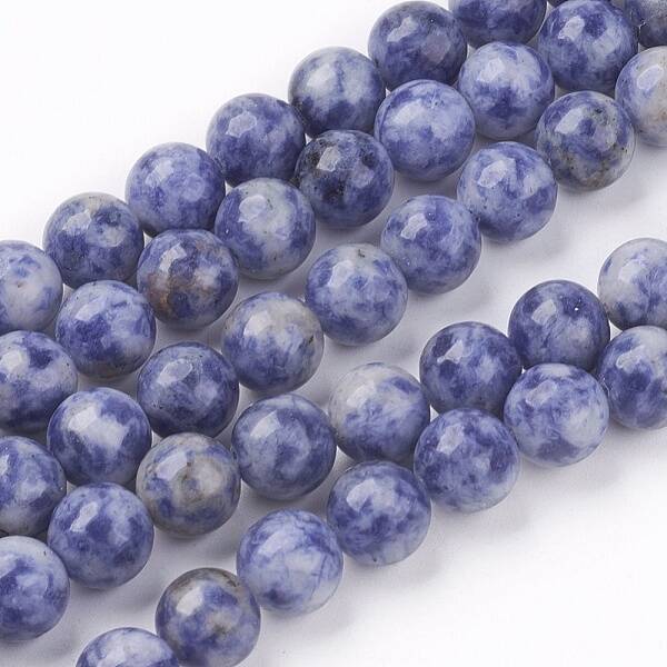 Natural Blue Spot Jasper Bead Strands