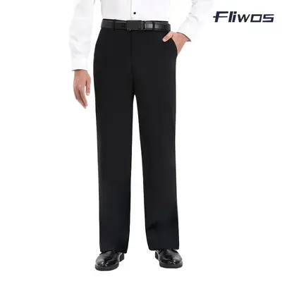 2025 Fliwos Slimastrouser Stretch Straight Leg Pants Classic fit Expandable Waist Business Casual Pants No Ironing Required M...