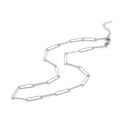 Non-Tarnish 304 Stainless Steel Paperclip Chain Necklace for Men Women