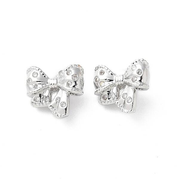 Brass Micro Pave Clear Cubic Zirconia Pendants