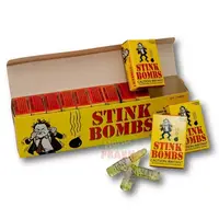 1 CASE OF GLASS STINKY STINK BOMBS 36 TOTAL