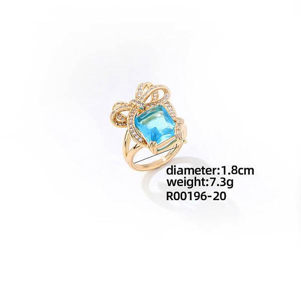 Elegant Brass Bowknot Finger Rings for Women