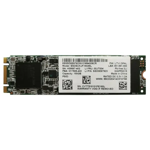 00JT004 Lenovo 180GB Multi-Level Cell SATA 6Gb/s M.2 2280 Solid State Drive