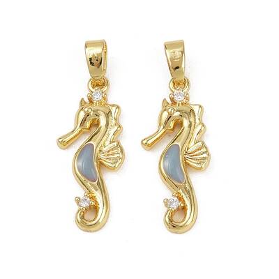 Brass Micro Pave Cubic Zirconia Pendants