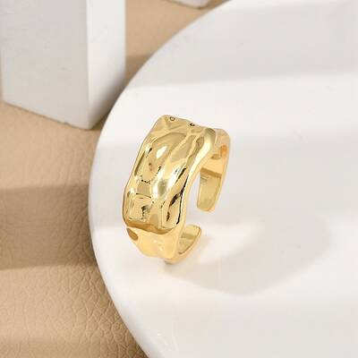 Rack Plating Brass Cuff Rings for Women