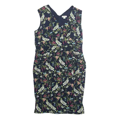 MONSOON Womens Pencil Dress Blue Floral Sleeveless Midi UK 18