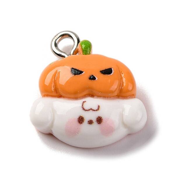 Halloween Theme Opaque Resin Pendants