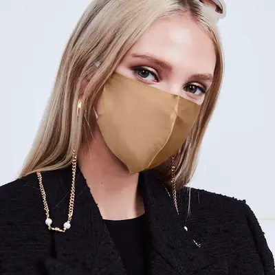 Say It with Silk Face Mask - Champagne | Color: Champagne | Size: OS