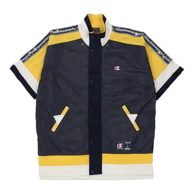 Champion Track Jacket - Large Navy Polyester