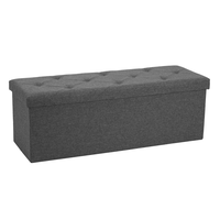 Sweet Furniture F Foldable Storage Ottoman Bench - Large Ottoman Chest for Bedroom, End of Bed - Padded Seat Foot Rest Stool ...
