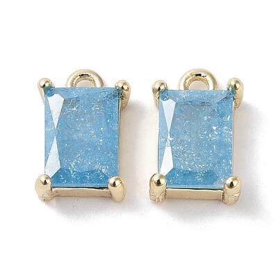 Brass Micro Pave Cubic Zirconia Charms