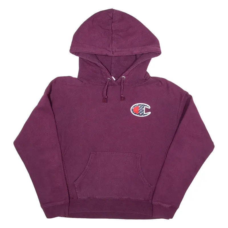 CHAMPION Reverse Weave Hoodie Purple Pullover Womens M